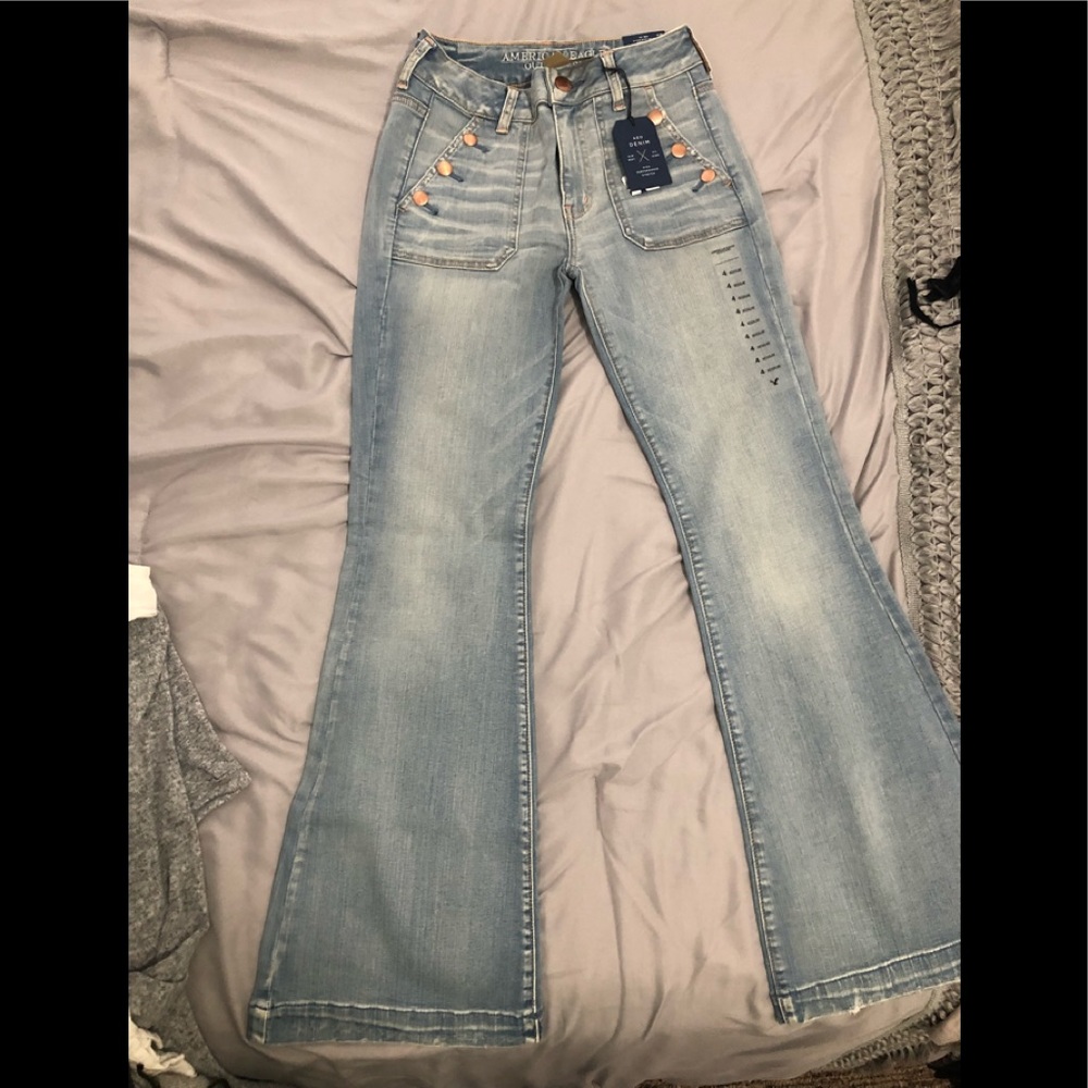 American Eagle high rise boho artist jeans